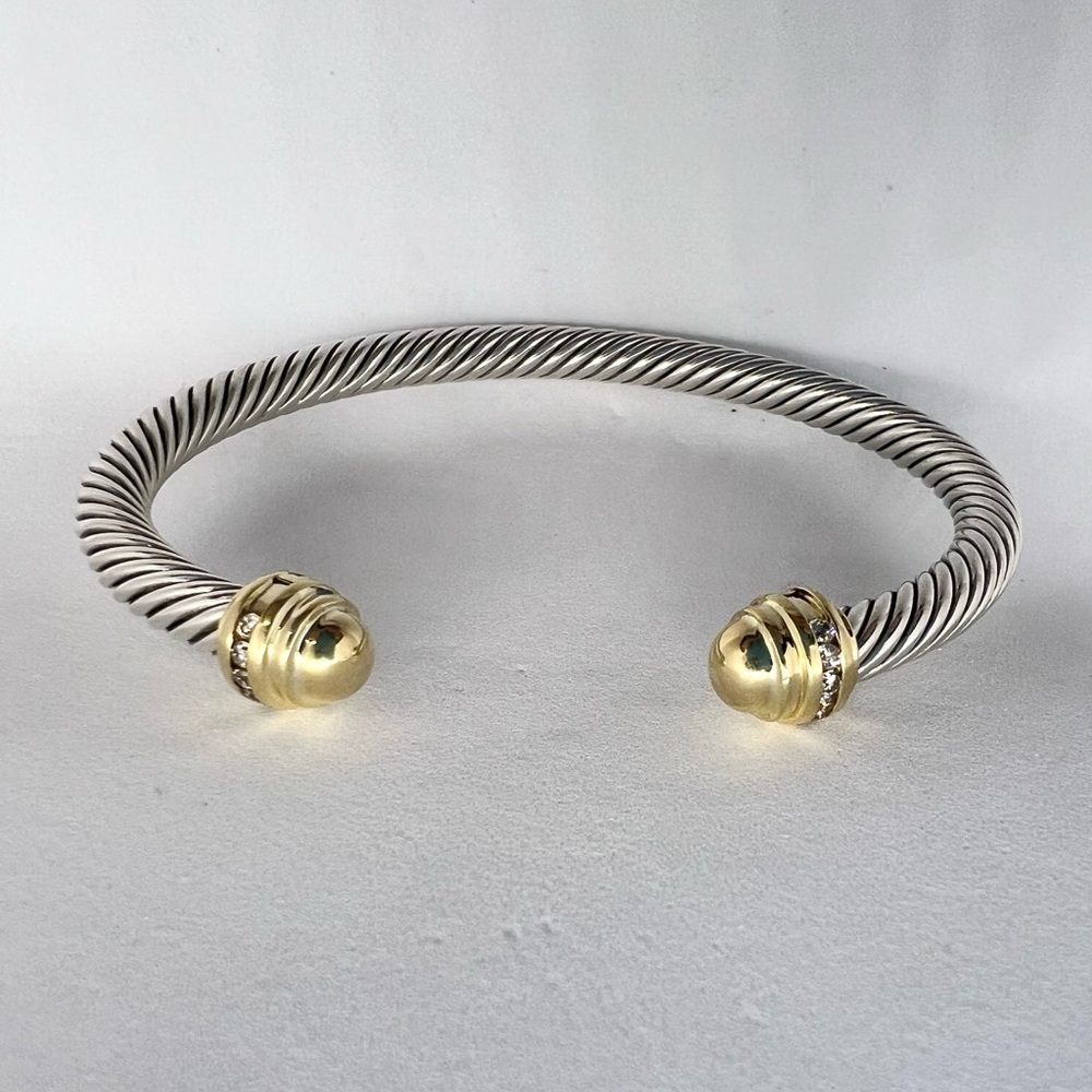 David Yurman Gold Dome Diamond Bracelet